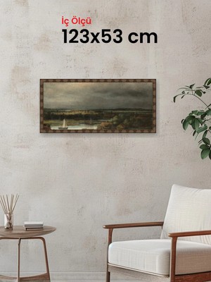 Hars Heritage Eskitme Kahverengi Çerçeve 123 x 53 cm Camlı