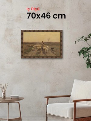 Hars Heritage Eskitme Kahverengi Çerçeve 70 x 46 cm Camlı