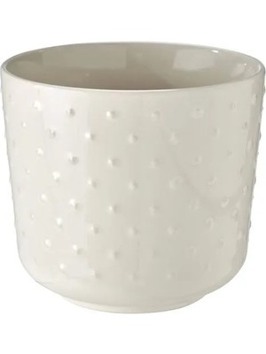 IKEA Sesamfrön Seramik Saksı , Kırık Beyaz, 12 cm