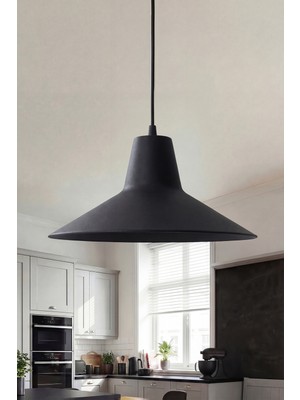 Marrien Ruby Bohem Siyah Metal Sarkıt (30 cm) Yemek Masası Üstü Avize Mutfak & Salon Aydınlatması