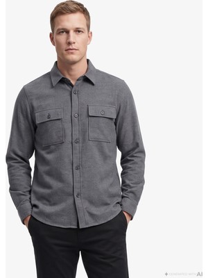 Nautica Erkek Gri Regular Fit Gömlek W67226T.00E