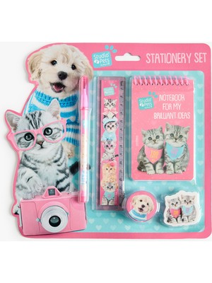 Koton Studio Pets Lisanslı Kedi ve Köpek Temalı Kırtasiye Seti
