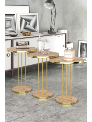 Ny Joy Gold Terra Sehpa Seti Antrasit Ceviz