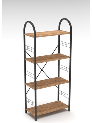 Ny Joy Metal Kitaplık Kahverengi 150 cm