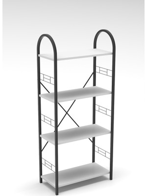 Ny Joy Metal Kitaplık Beyaz 150 cm