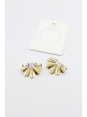 Esranın Dünyası Taşlı Küpe - Altın