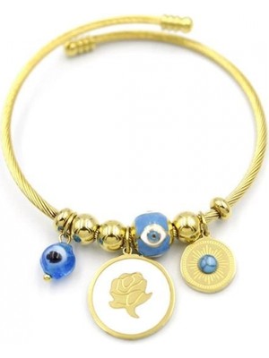 Pileli Store Gül Charm Bilezik - Altın