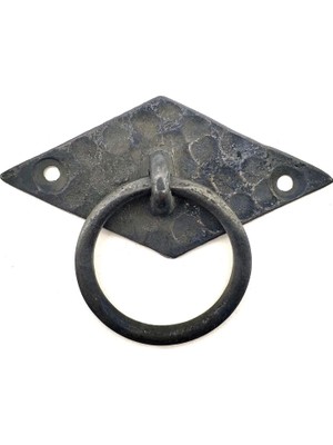 Antika Tarz Dekoratif Pirinç Yan Bakla Kapı Kulbu - 41X82 Mm, Oksit