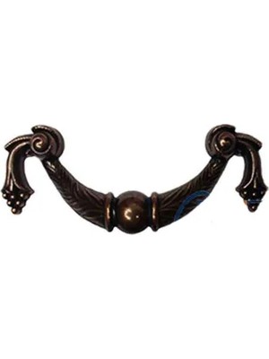 Dekoratif Zamak Üzümlü Kulp - 64MM, Eskitme, 1 Adet