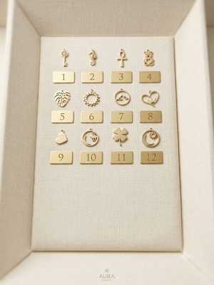 Papatya Silver Orjinal 14 Ayar Sertifikalı Altın Minimalist Aynalı Ezme Zincir Charmlı Bileklik