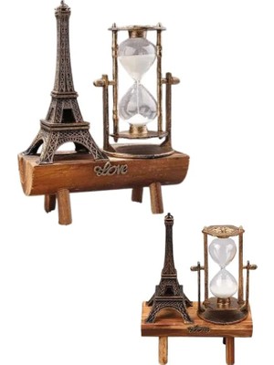 Paris Eyfel Kulesi Hediyelik Eyfel Retro Kum Saati Dekoratif Eşya