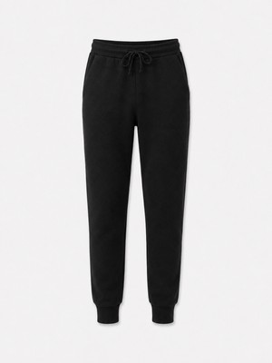 Erkek Siyah Doğal Yün Dokulu Regular Fit Pantolon