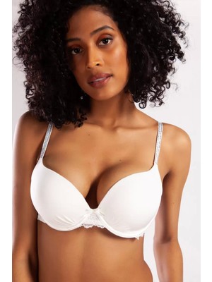 Esranın Dünyası Goldy Heavy Push Up Bra, Ekru Renk  Konforlu ve Şık Sütyen