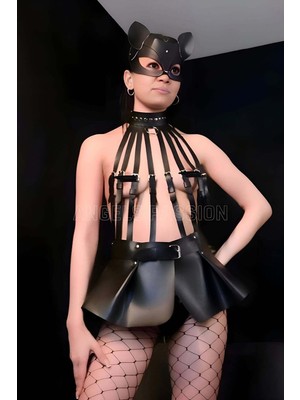 Esranın Dünyası Mini Etekli Body Harness ve Kedi Maske Takım - BRF1313