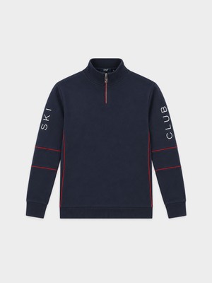 Erkek Lacivert Pamuk Dokulu Regular Fit Sweatshirt