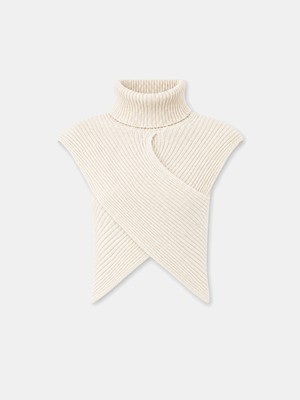 Xint Kadın Ekru Doğal Yün Dokulu Regular Fit Süveter