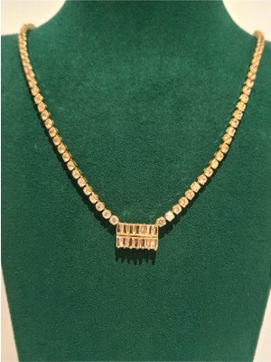 Monalisa Home Gold Renk Lüks Figürlü Gösterişli Kolye