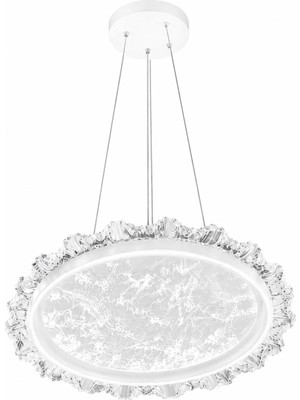 Verona Modern Kristal LED Sarkıt Avize 3 Renk Ayarlı Beyaz Kasa