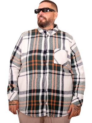 ModeXL Mode Xl Büyük Beden Erkek Oduncu Gömlek 25394 Haki