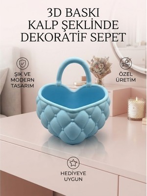 Flexis Kalp Şeklinde Dekoratif Sepet