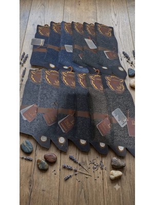Pro Boutique Style Palandöken Lambswool (Yün) Erkek Çorap; Asorti 12'li Paket; Dikişsiz