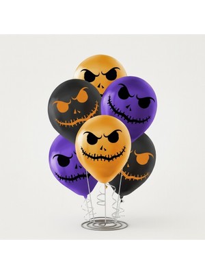Muka Cadılar Bayramı - Halloween Baskılı Pastel Balon 12" Pakette 100 Ad.