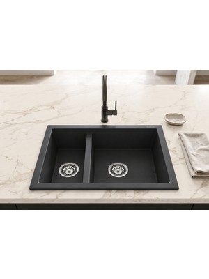 Real Stone P018 Bergama Granit Evye Antrasit 70 x 46 cm Tezgah Üstü-Altı