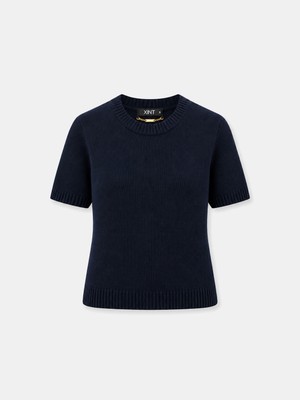 Kadın Lacivert Yumuşak Dokulu Regular Fit Kazak