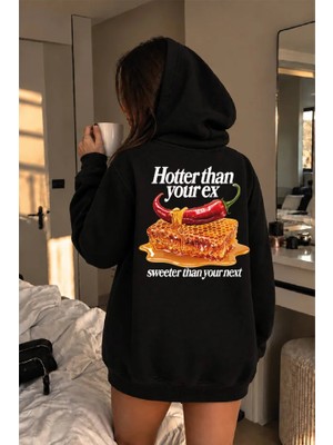 Genosha Hotter Than Your Ex Oversize Hoodie Kapüşonlu Sweatshirt
