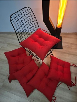 Maison Luré Sandalye Minderi Özel Dikişli Bağcıklı 40X40 cm (1 Adet)