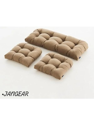 Maison Luré Sandalye Minderi Balkon Rattan Pofidik Lotus Takım Minderi Teras Minder 3 Parça