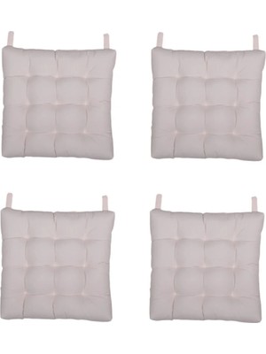 Maison Luré Sandalye Minderi 4lü Pofidik Natura 40X40 Rattan Cırtlı Seti