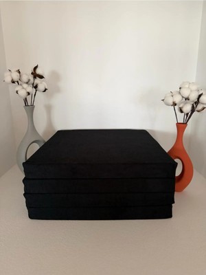 Maison Luré Sandalye Minderi 40CMX40CM+4CM 4'lü Süngerli Sandalye Minderi
