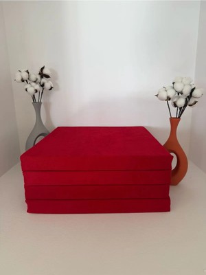 Maison Luré Sandalye Minderi 40CMX40CM+4CM 4'lü Süngerli Sandalye Minderi Çıkarılabilir Kılıf Bağcıklı