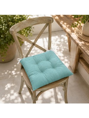 Maison Luré Sandalye Minderi 4'lü 40X40 cm Kırpıntı Sünger Dolgulu