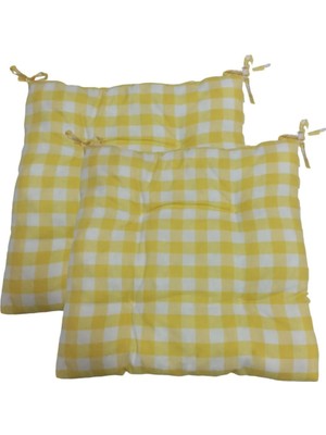 Maison Luré Sandalye Minderi 2'li Pötikare Slikon Elyaf Dolgulu Yıkanabilir 40 x 40 cm