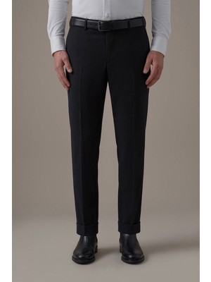Hemington Saf Yün Siyah Chino Jogger Pantolon