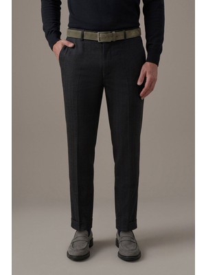 Hemington Saf Yün Antrasit Chino Jogger Pantolon