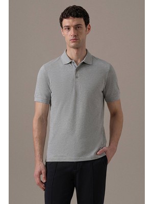 Hemington Polo Yaka Açık Gri T-Shirt