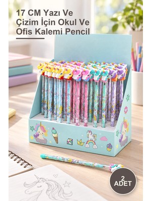 Yenilig 2 Adet Kurşun Kalem – 17 cm Yazı ve Çizim Için Okul ve Ofis Kalemi Pencil
