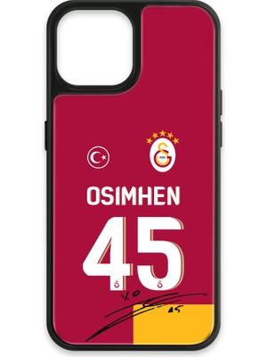 iPhone 13 Uyumlu Galatasaray Victor Osimhen Parçalı Forma Imzalı Cam Lisanslı Telefon Kılıfı