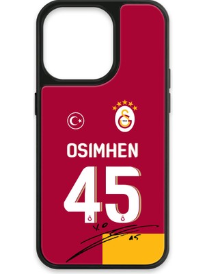iPhone 14 Pro Uyumlu Galatasaray Victor Osimhen Parçalı Forma Imzalı Cam Lisanslı Telefon Kılıfı