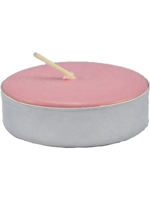Depposite Dekoratif Mini Tea Light Yuvarlak Mum Pembe 50LI