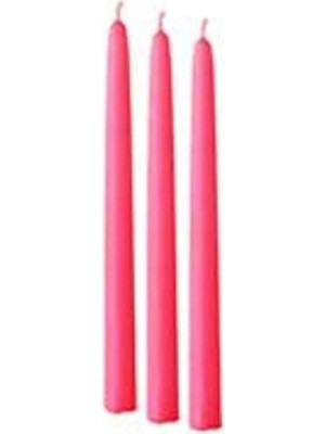 Gurmender Şamdanlık Mumu 25 cm - 3'lü Pembe