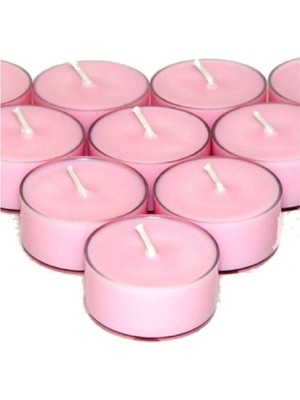 Gurmender 6lı Dekoratif Mini Tea Light Kokulu Mum Pembe 4x2 cm