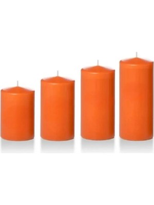 Gurmender 4 Lü Set Mum Turuncu 6 x 8 x 10 x 12 cm