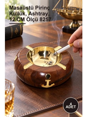 Yenilig 4 Adet Pirinç Çapalı Küllük – Masaüstü Pirinç Küllük, Ashtray, 12 cm Ölçü 8257