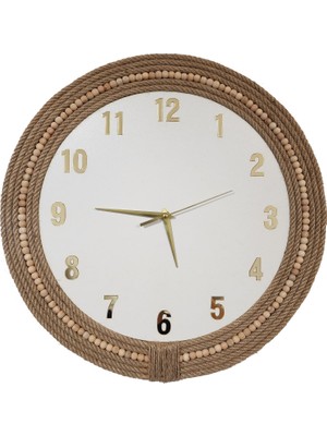 Decotimex Riviera Duvar Saati 45 x 45 (Beyaz - Gold)