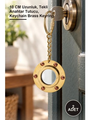 Yenilig 2 Adet Pirinç Lumbuz Anahtarlık – 10 cm Uzunluk, Tekli Anahtar Tutucu, Keychain Brass Keyring