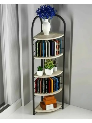 Treeandtech Likya 5 Raflı Köşe Kitaplık